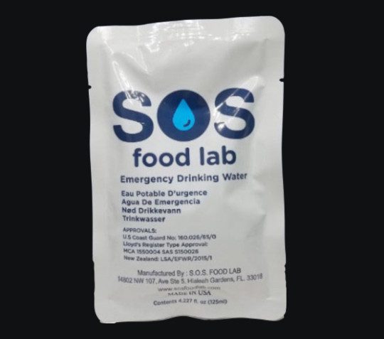 SOS Food Lab water pouch