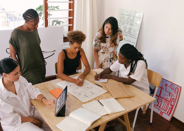 workers go over their emergency plan